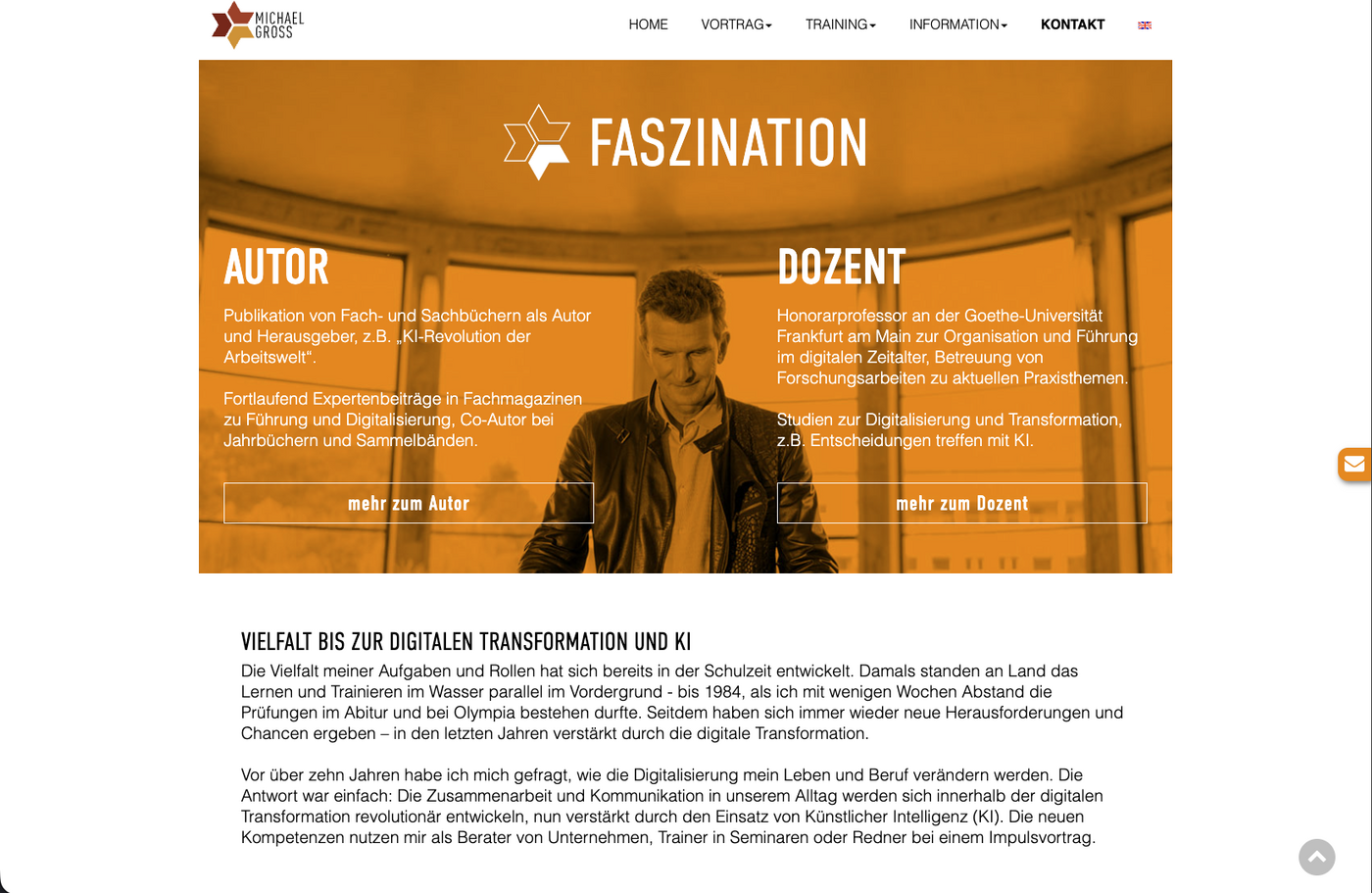 Michael Groß — Portfolio-Website für Redner, Trainer, Unternehmer