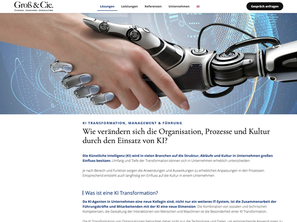 Groß & Cie. — Beratungswebsite mit Thought Leadership