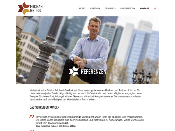 Michael Groß — Portfolio-Website für Redner, Trainer, Unternehmer