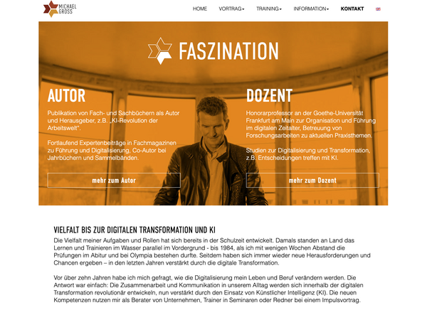 Michael Groß — Portfolio-Website für Redner, Trainer, Unternehmer